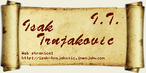 Isak Trnjaković vizit kartica